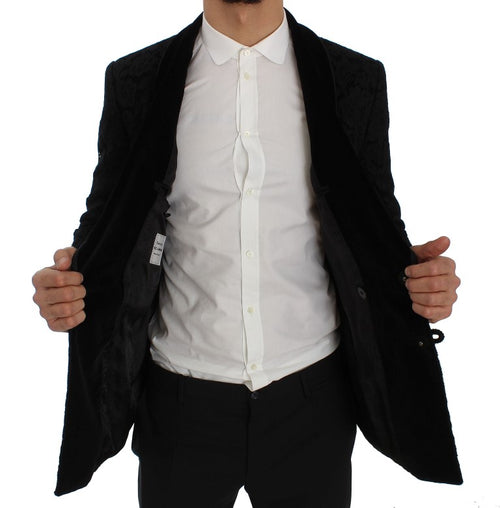 Dolce & Gabbana Elegant Slim Fit Black Silk-Blend Men's Blazer