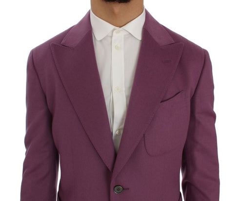 Dolce & Gabbana Elegant Purple Cashmere-Silk Blend Men's Blazer