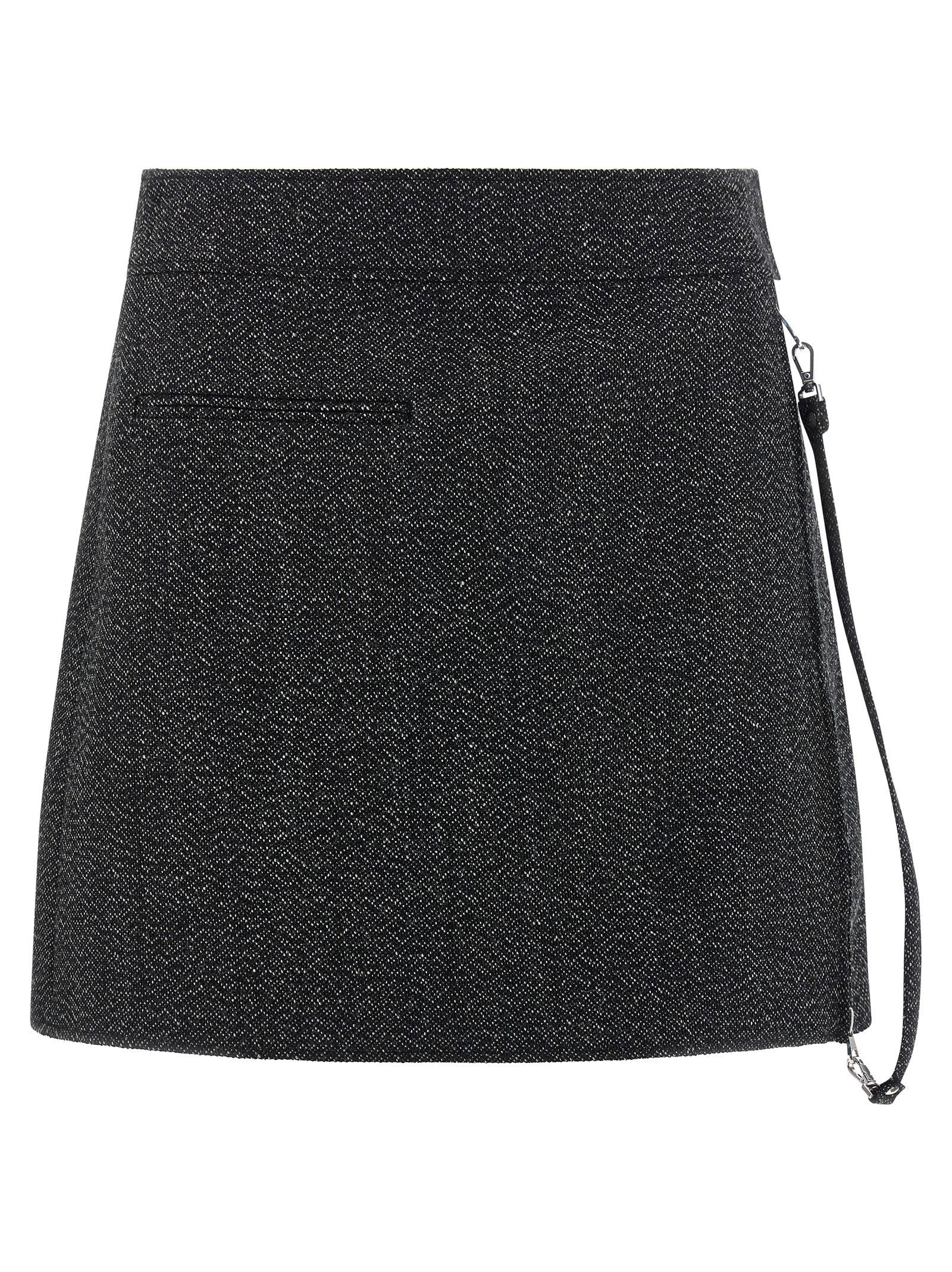 Courreges Women's Zipped Caviar Mini Skirt