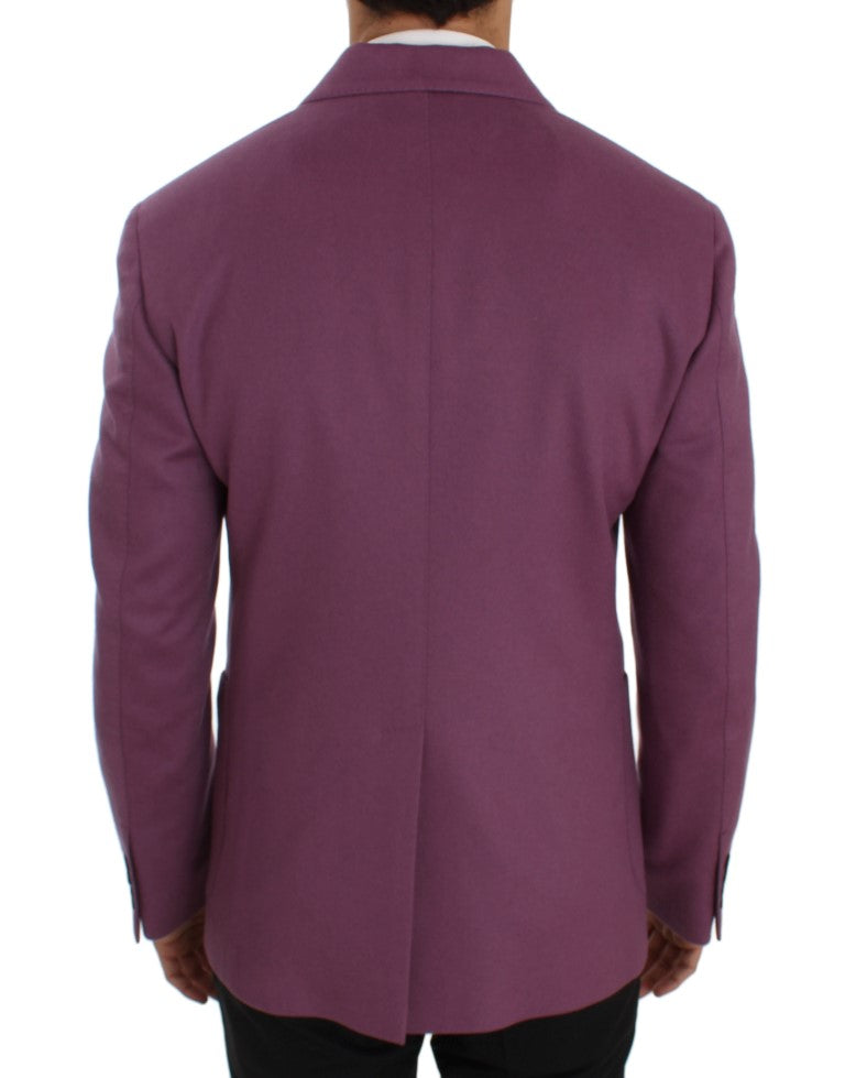 Dolce & Gabbana Purple Cashmere Slim Fit Blazer Men's Jacket