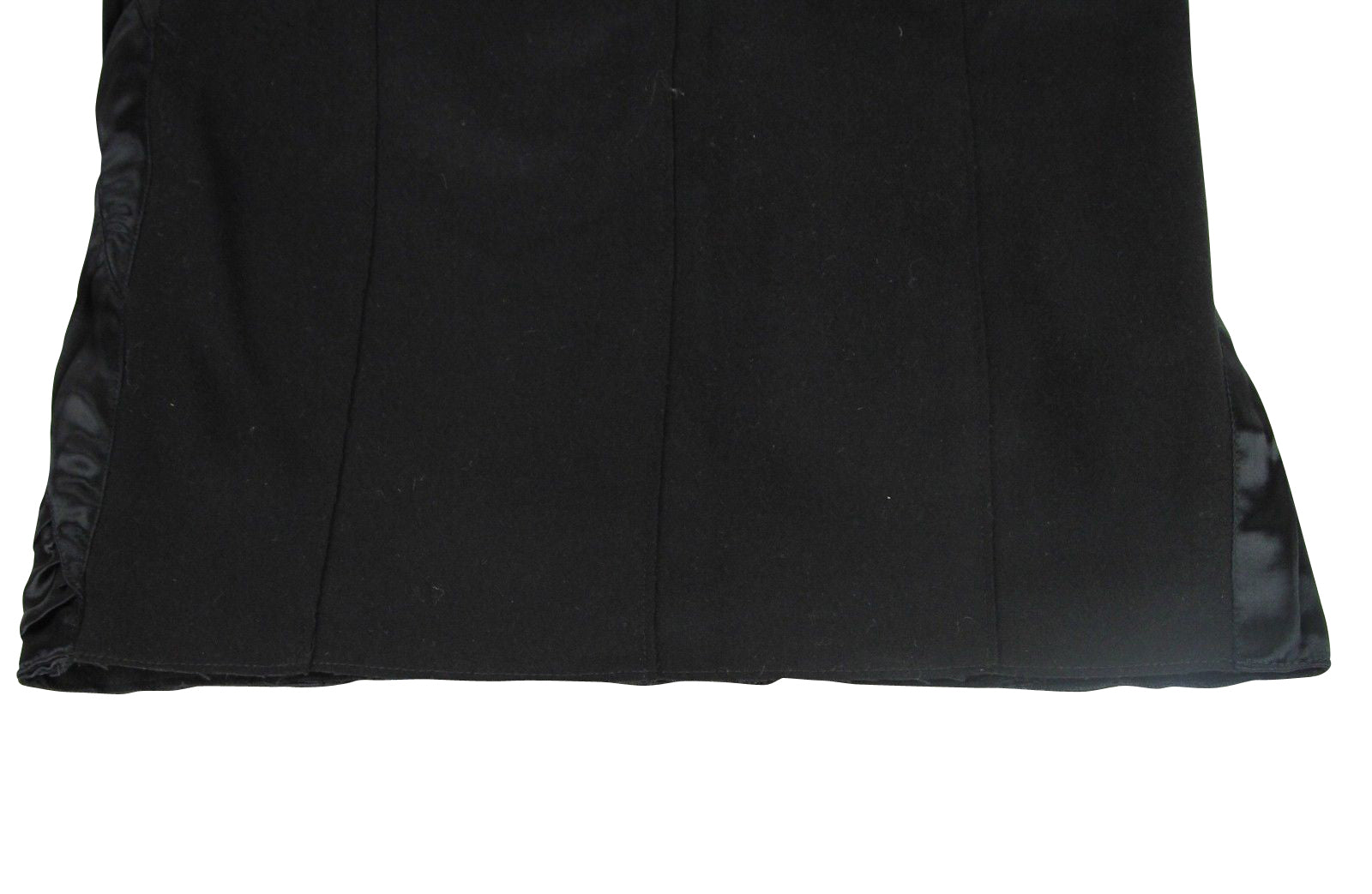 Bottega Veneta Women's Silk Pattern Black Wool Polyamide Dress Ruffle Detail (42)