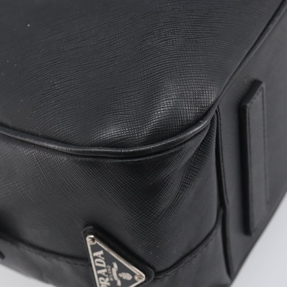 Prada Vintage Leather Black Leather Handbag (Pre-Owned)