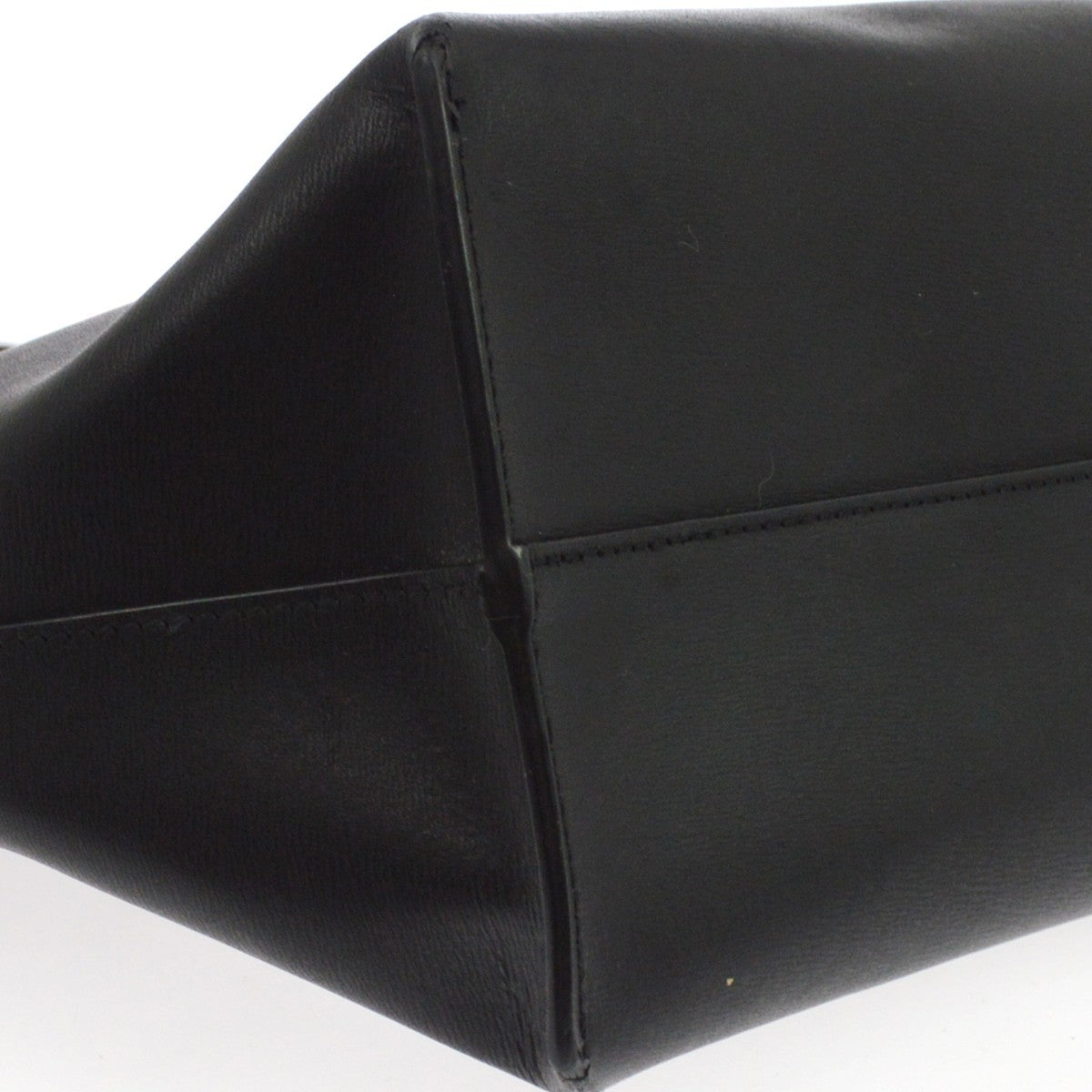 Saint Laurent Shopper Leather Black Leather Tote Bag Bag (Pre-Owned)