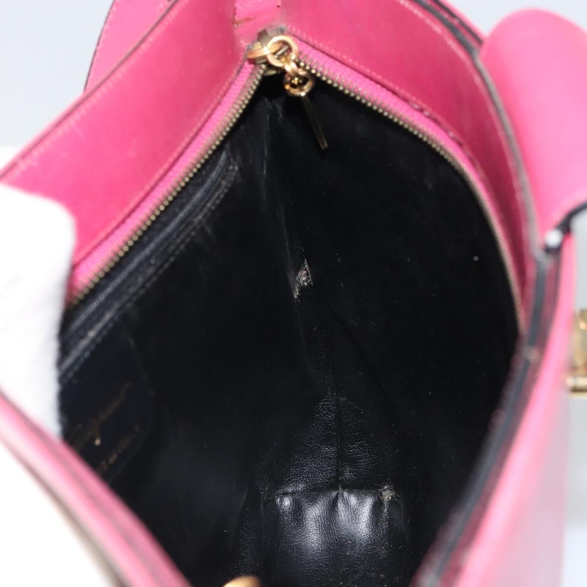 Salvatore Ferragamo Gancini Leather Pink Leather Shoulder Bag Bag (Pre-Owned)