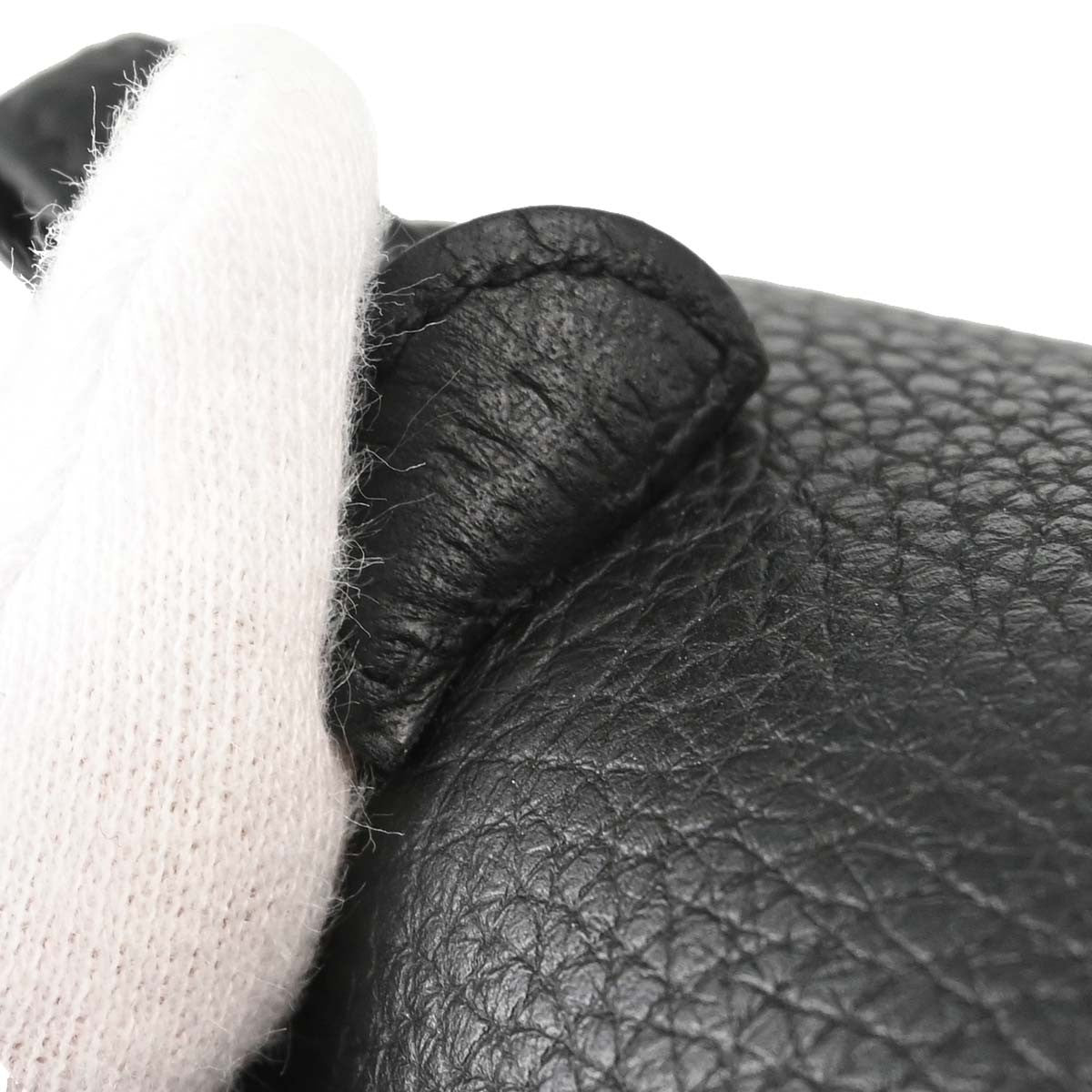 Hermes Evelyne Bag Gen Iii Clemence Black Leather Shoulder Bag Bag (Pre-Owned)