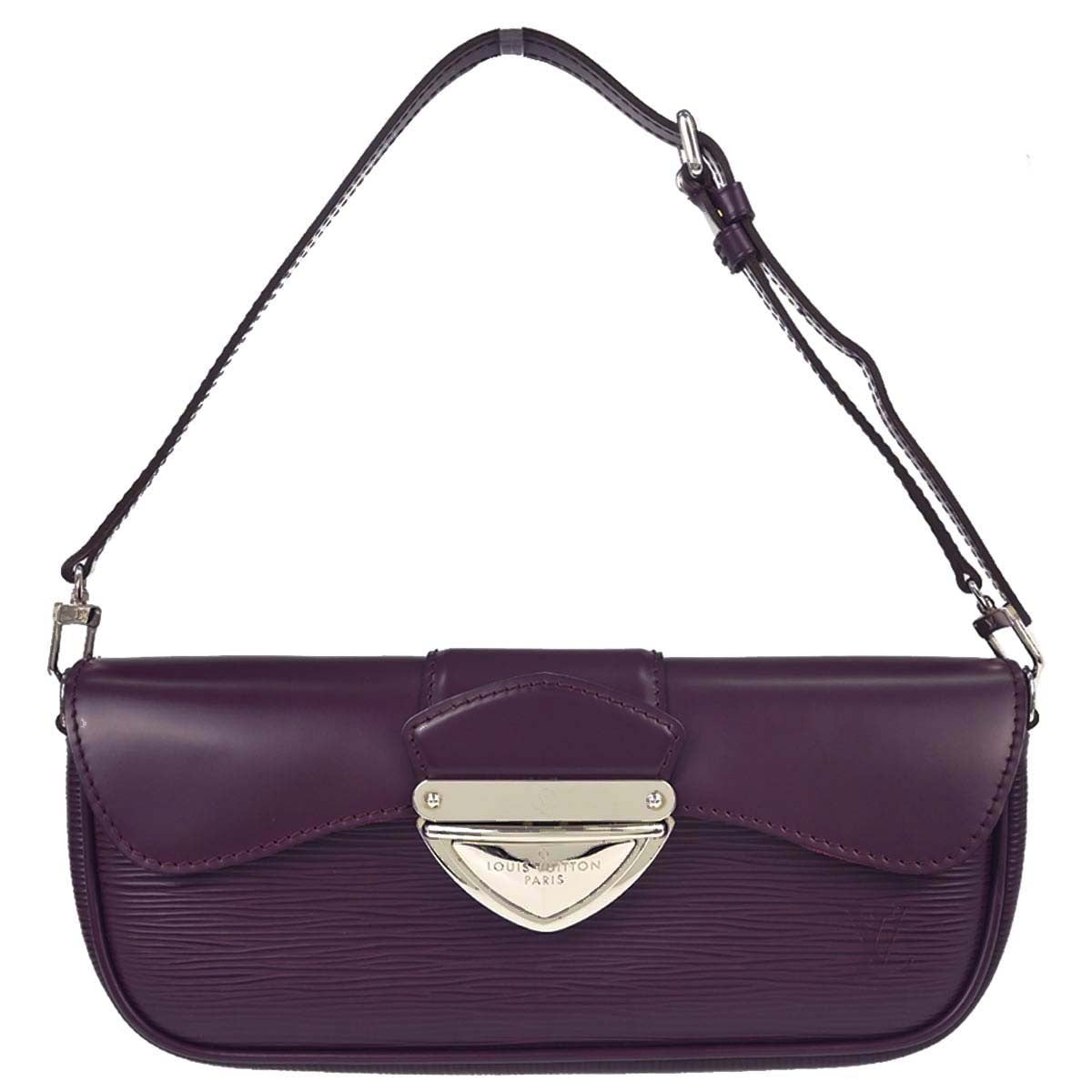 Louis Vuitton Montaigne Clutch Epi Leather Purple Leather Clutche & Pouche Bag (Pre-Owned)