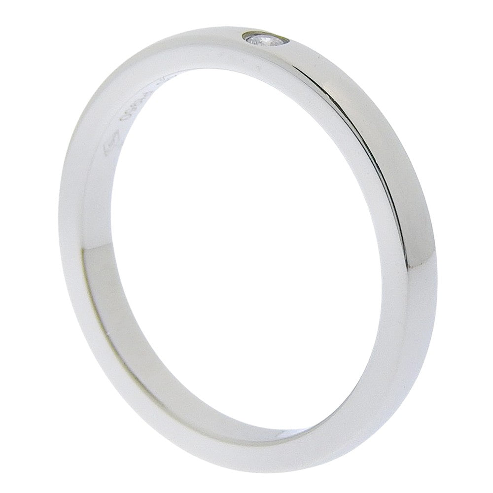 Cartier C De Cartier Wedding Band Platinum With Diamond Silver Platinum Ring Jewelry (Pre-Owned)