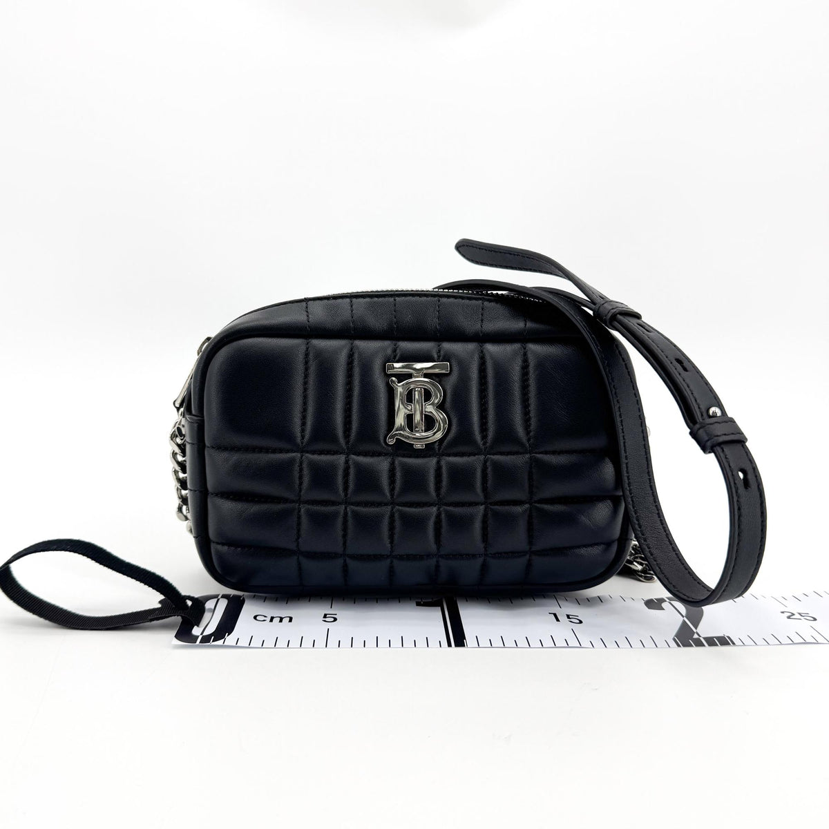 Burberry Lola Camera Quilted Leather Black Leather Shoulder Bag Bag (Pre-Owned)