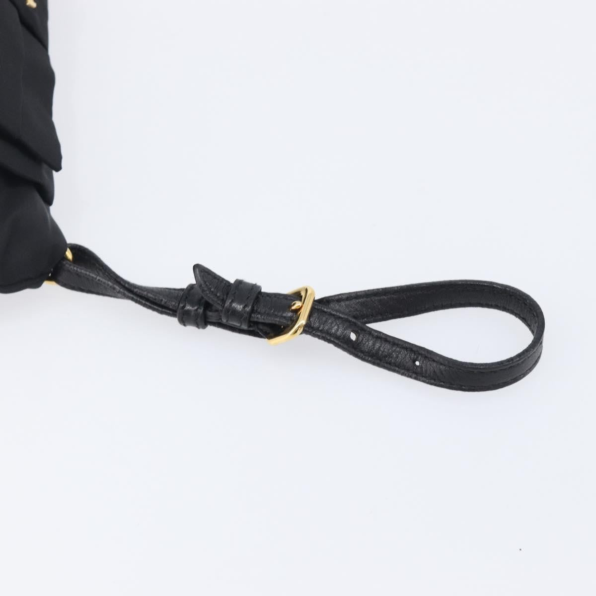 Prada Bow Wristlet Tessuto Black Nylon Clutche & Pouche Bag (Pre-Owned)