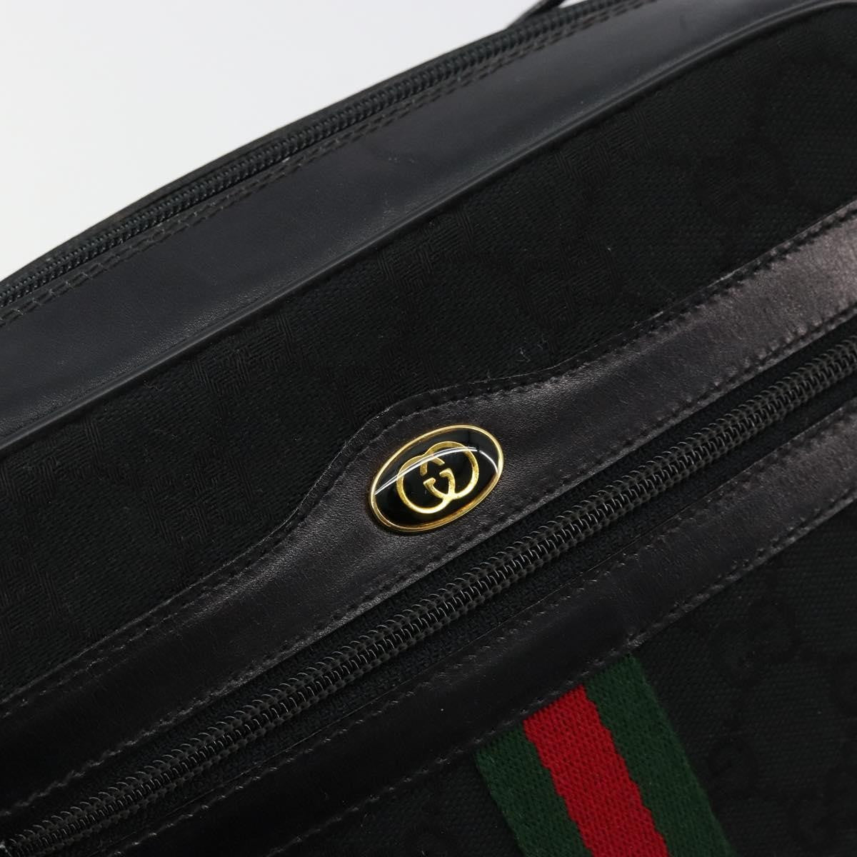 Gucci Ophidia Gg Canvas Black Canvas Shoulder Bag Bag (Pre-Owned)