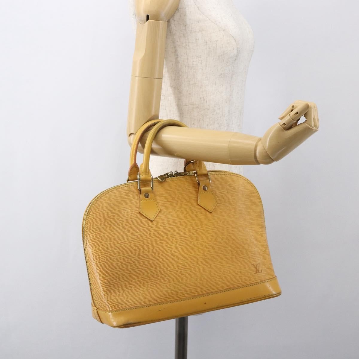 Louis Vuitton Alma Epi Leather Yellow Leather Handbag (Pre-Owned)