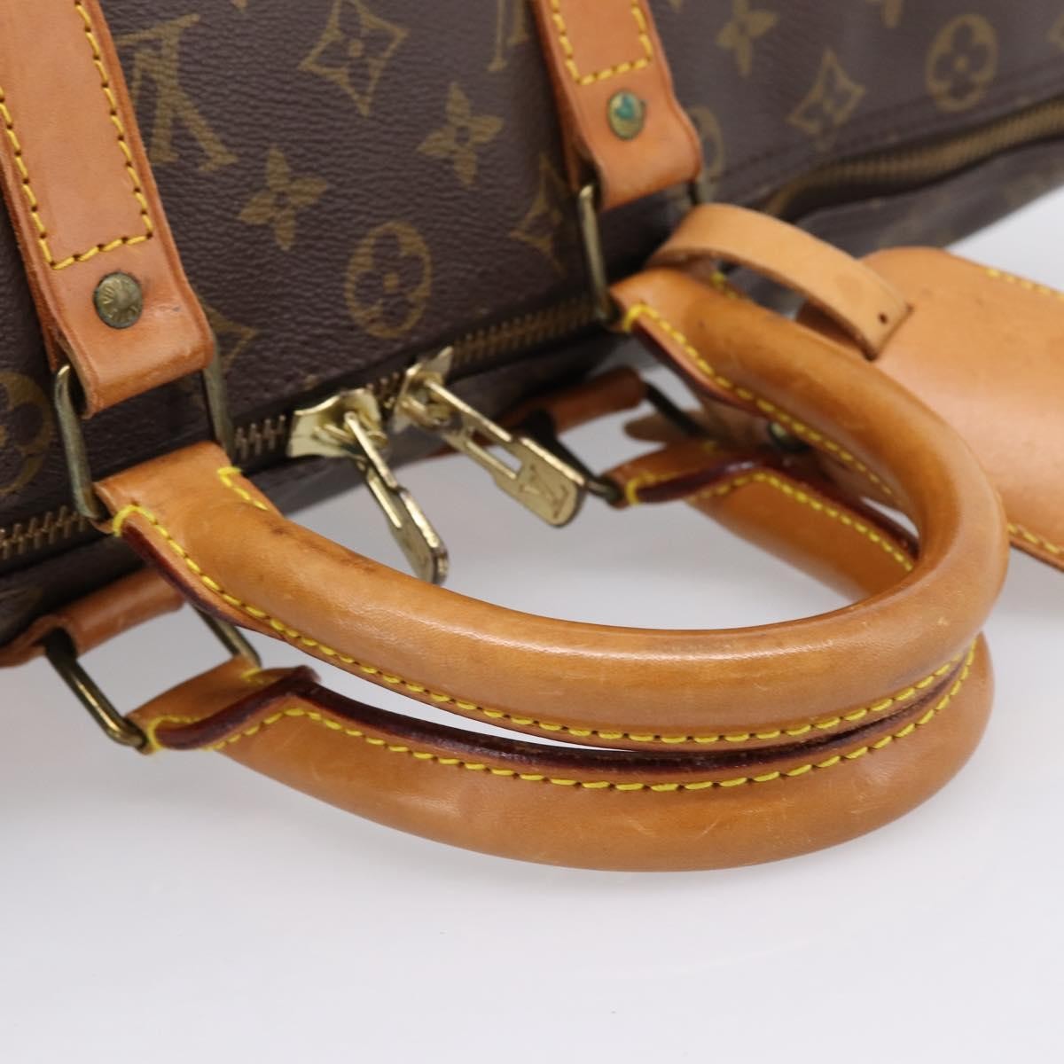 Louis Vuitton Keepall Bag Monogram Canvas Brown Canvas Travel Bag Bag (Pre-Owned)