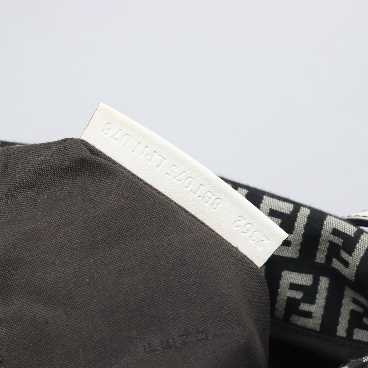 Fendi Vintage Flap Zucchino Canvas Black Canvas Crossbody Bag Bag (Pre-Owned)