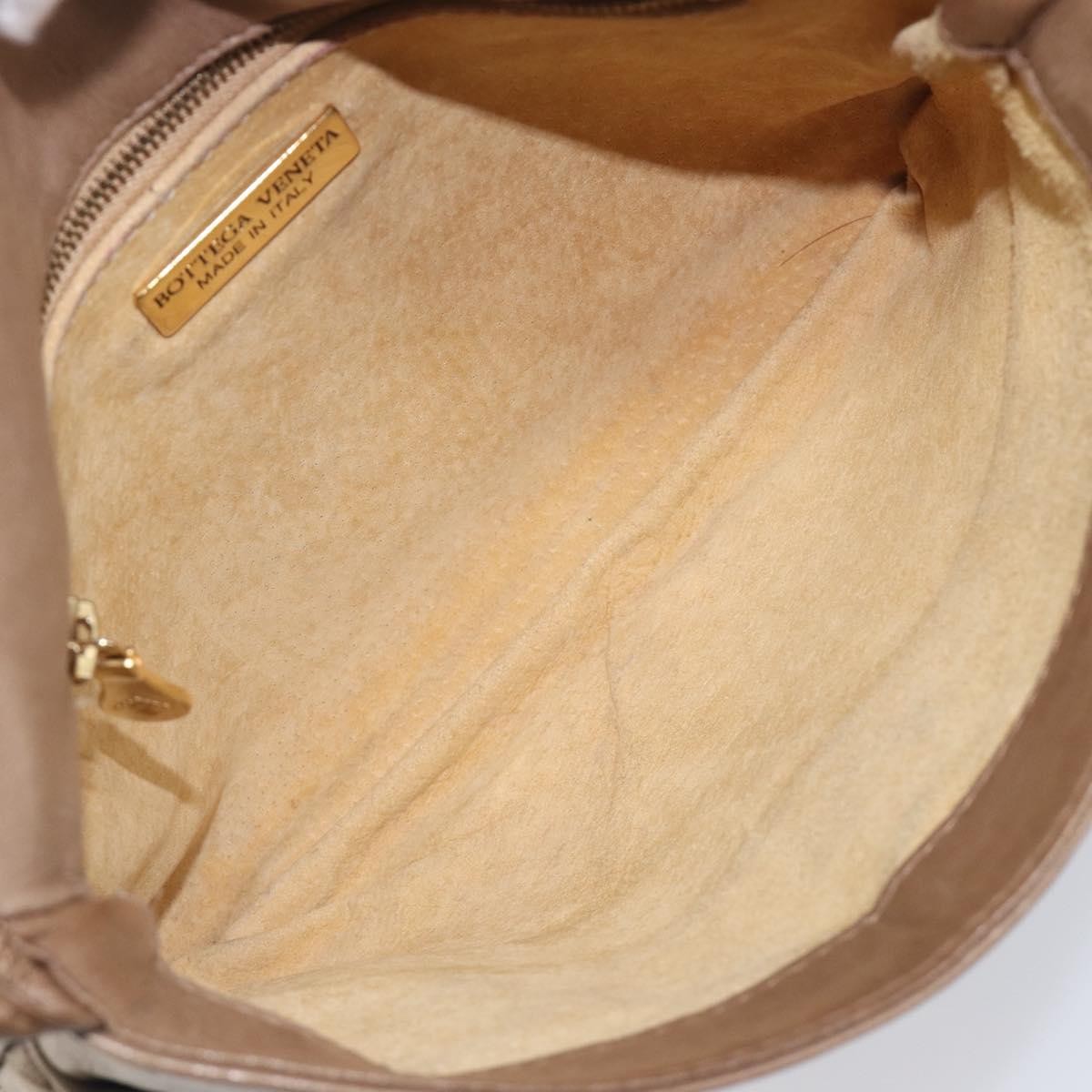 Bottega Veneta Tassel Flap Intrecciato Nappa Beige Leather Crossbody Bag Bag (Pre-Owned)