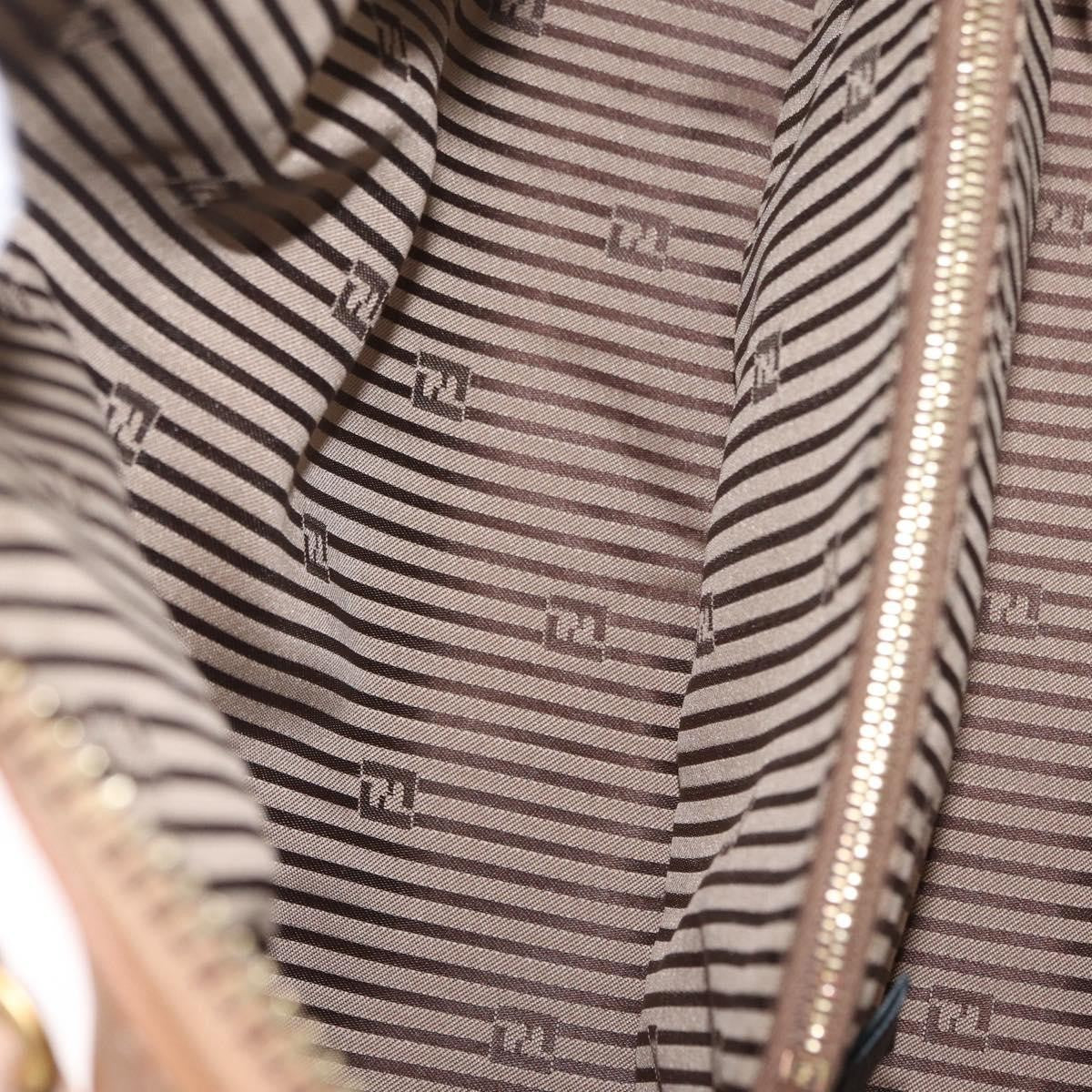 Fendi Chameleon Satchel Leather Beige Leather Handbag (Pre-Owned)
