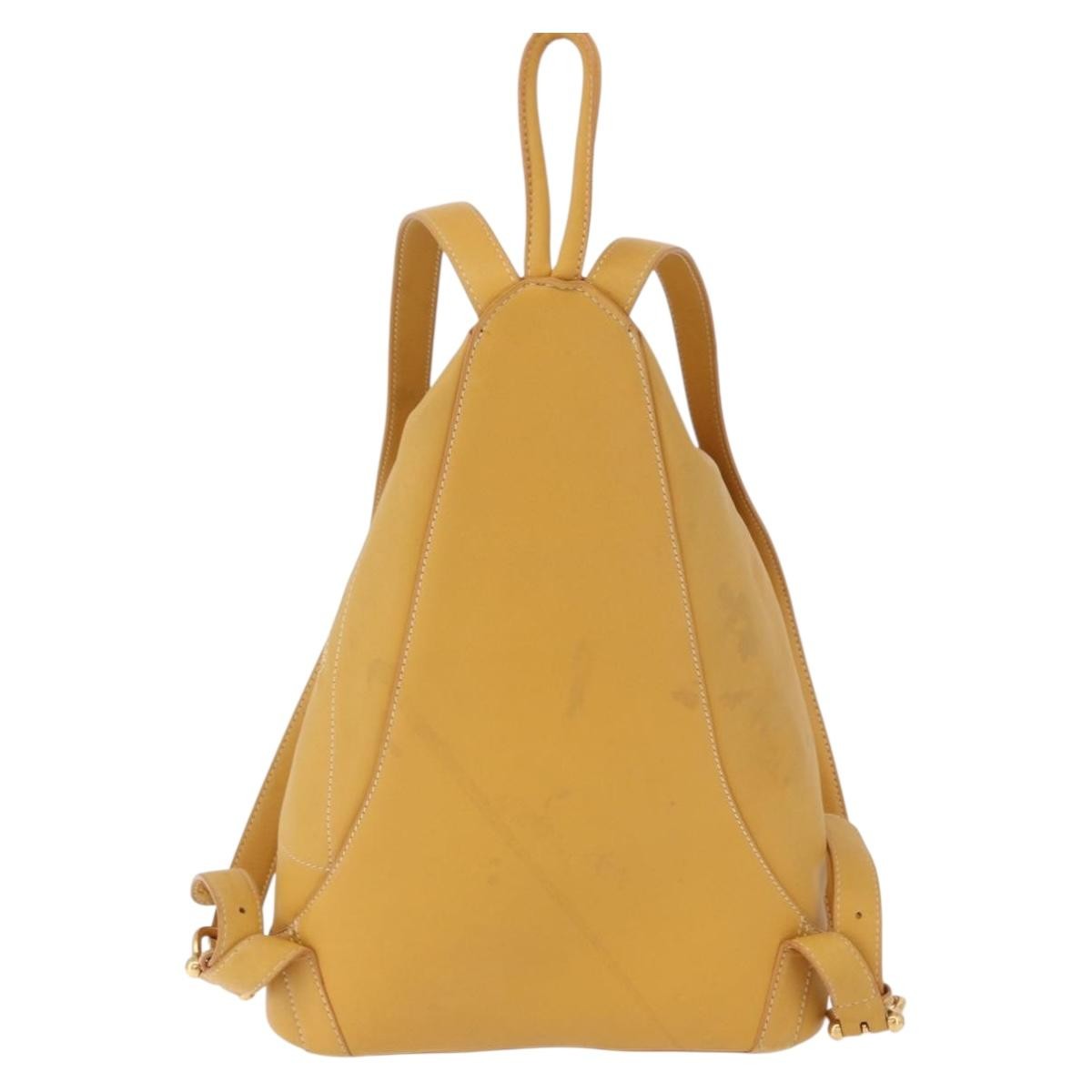 Loewe Anton Leather Yellow Leather Backpack Bag (Pre-Owned)