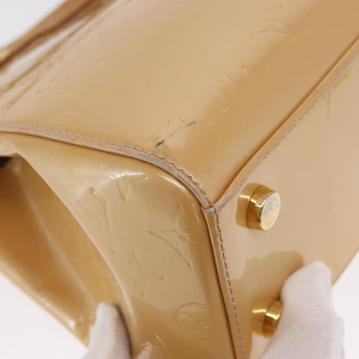 Louis Vuitton Blair Monogram Vernis Beige Patent_Leather Handbag (Pre-Owned)