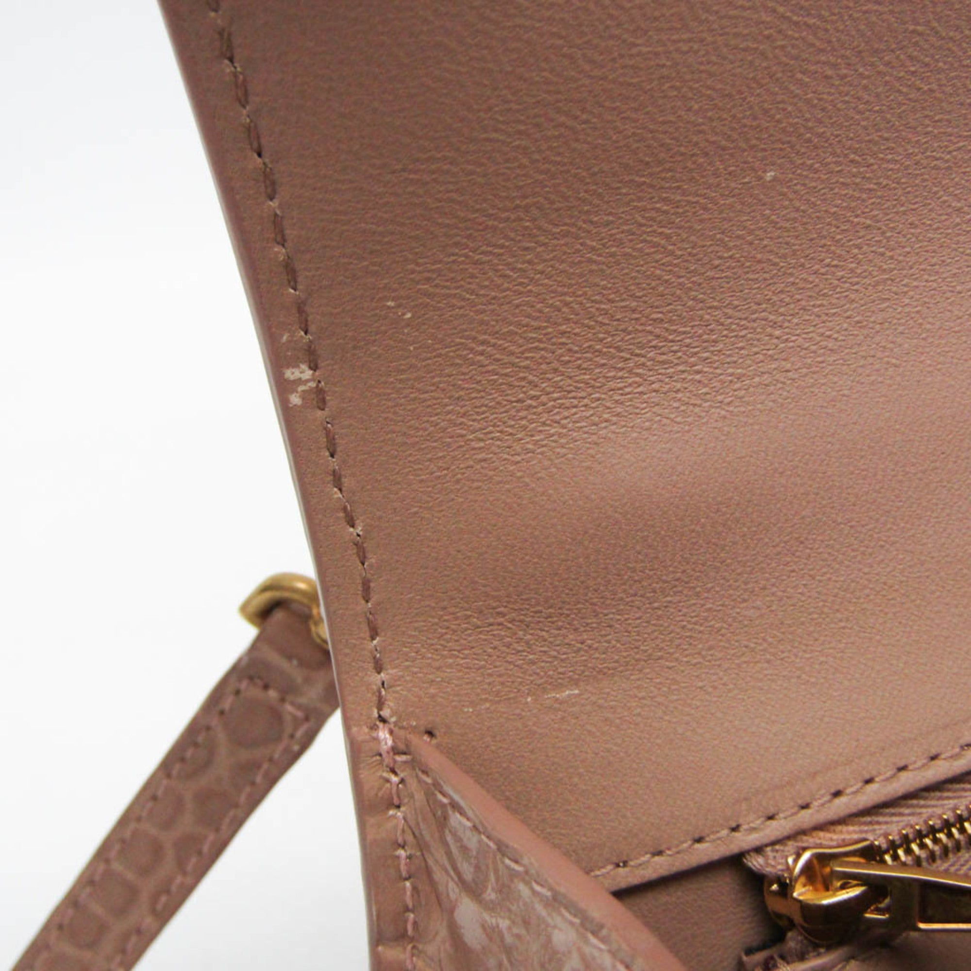 Balenciaga Hourglass Crocodile Embossed Pink Leather Handbag (Pre-Owned)