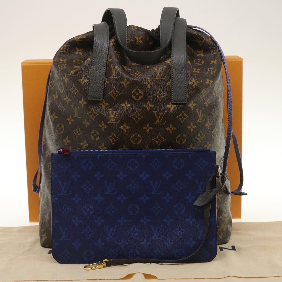 Louis Vuitton Cabas Light Drawstring Monogram Split Canvas Brown Canvas Tote Bag Bag (Pre-Owned)