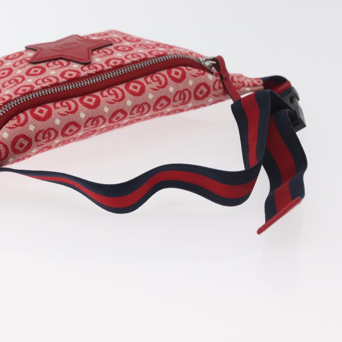 Gucci Children's Belt Printed Coated Canvas Red Canvas Handbag (Pre-Owned)
