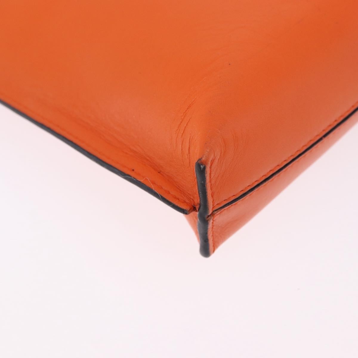 Loewe T Messenger Leather Orange Leather Crossbody Bag Bag (Pre-Owned)