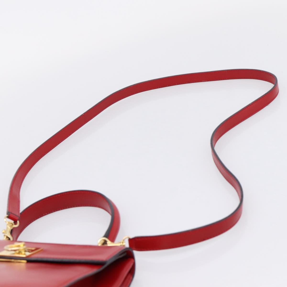 Celine Handbag Leather Red Leather Handbag (Pre-Owned)