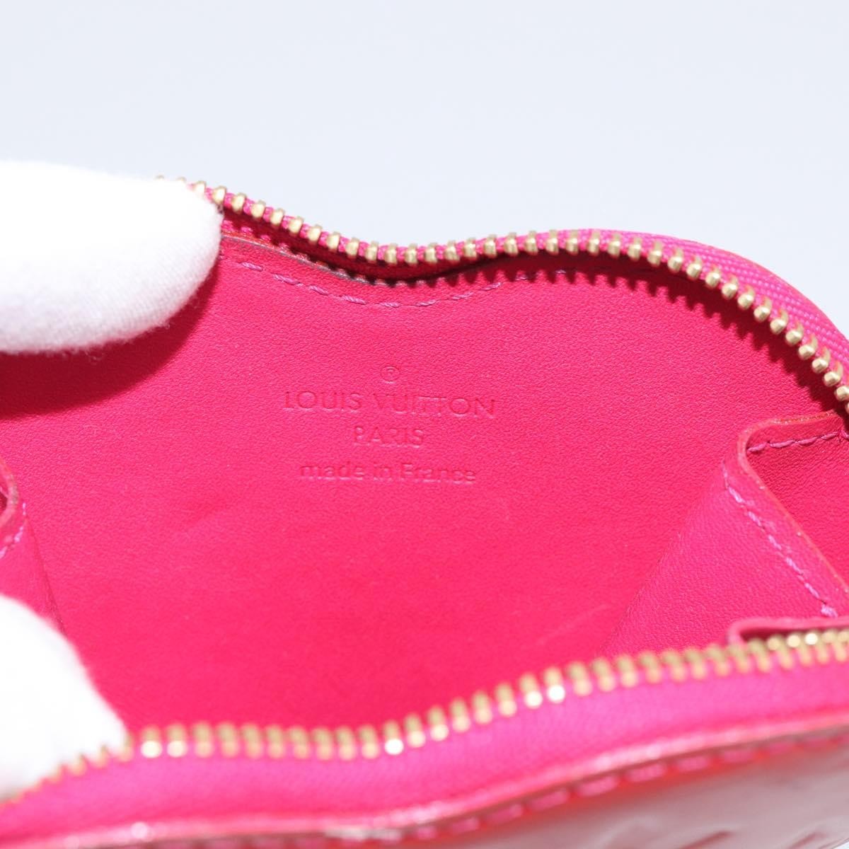Louis Vuitton Heart Coin Purse Monogram Vernis Pink Patent_Leather Clutche & Pouche Bag (Pre-Owned)