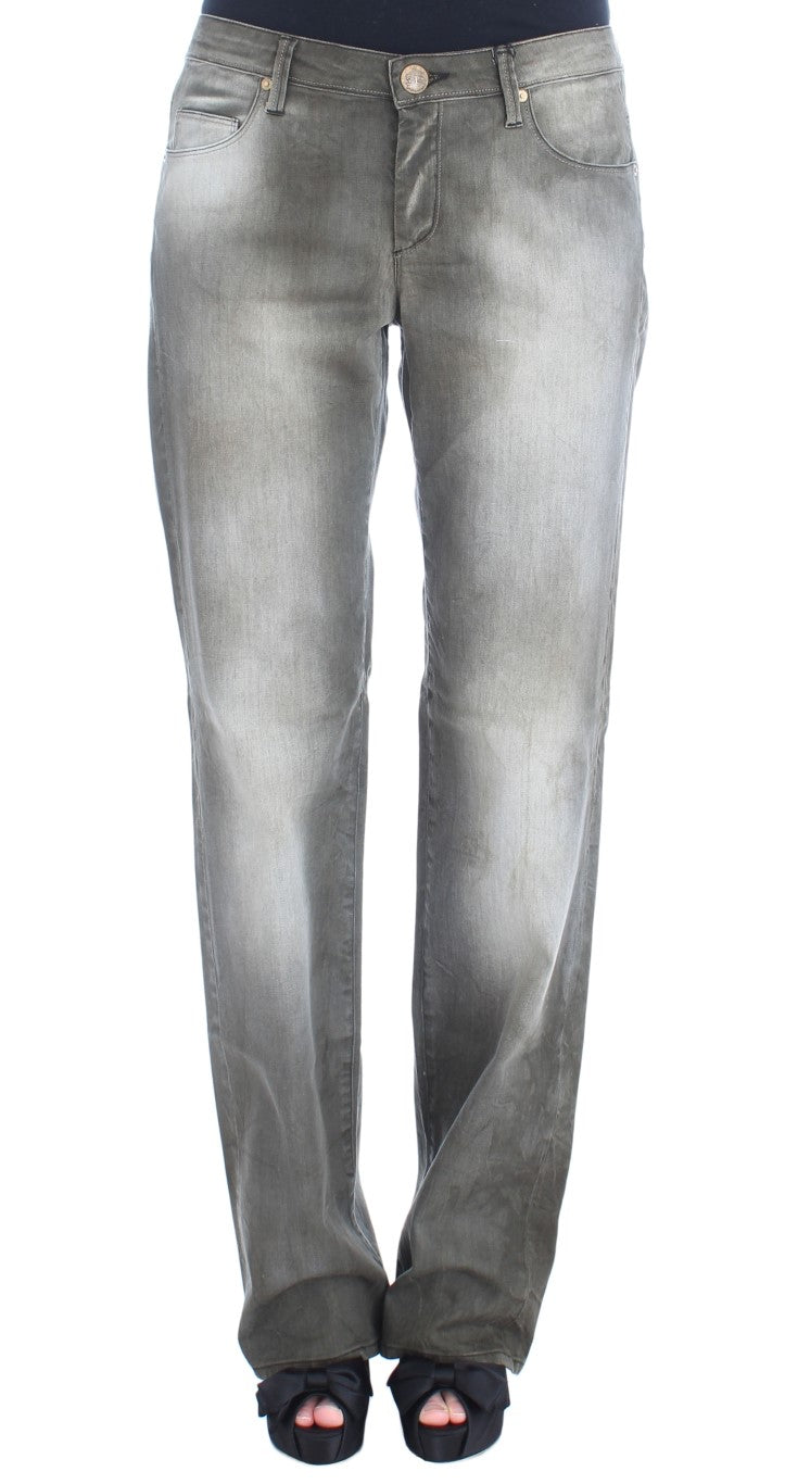 Ermanno Scervino Chic Gray Wash Boyfriend Women's Jeans