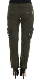 Ermanno Scervino Chic Green Cargo Pants for Effortless Women's Style