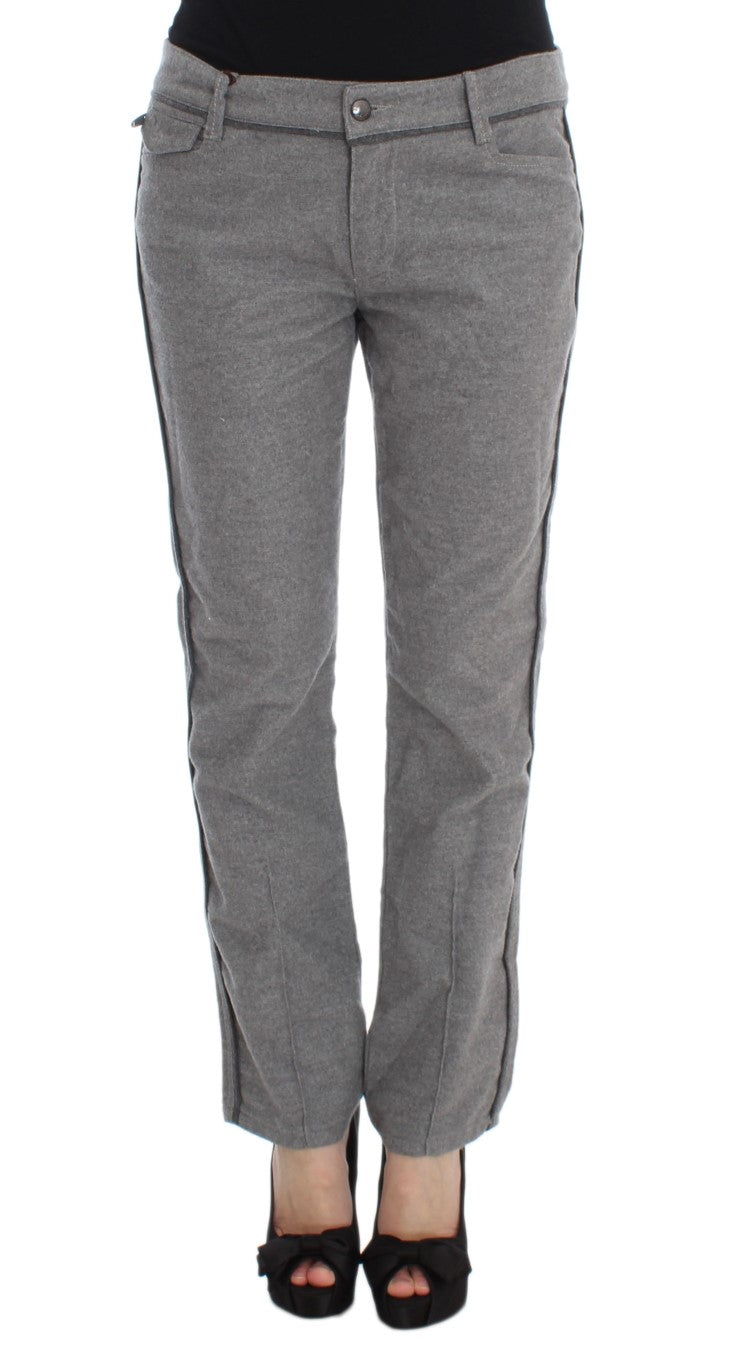 Ermanno Scervino Chic Gray Casual Cotton Women's Pants