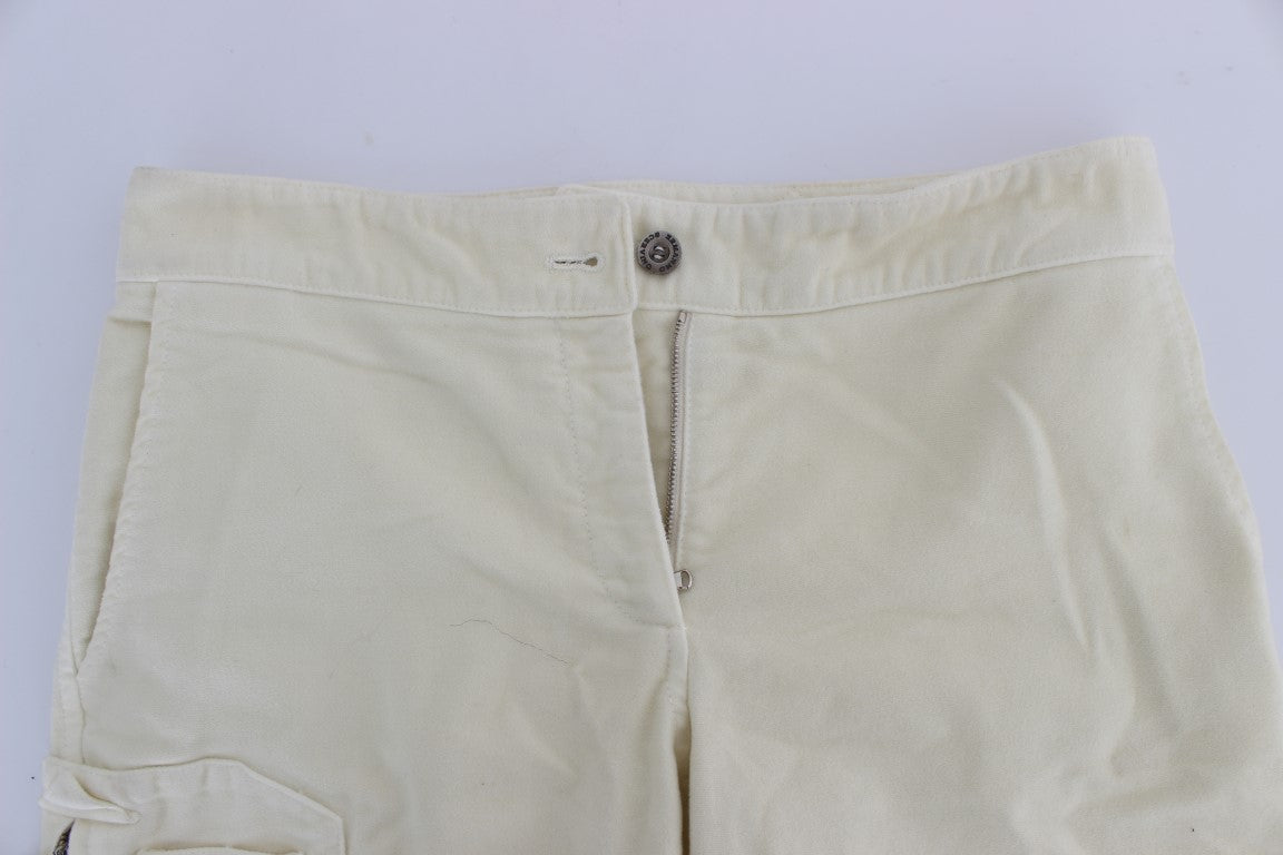 Ermanno Scervino Beige Cotton Capri Cropped Cargo Women's Pants (Pre-Owned)