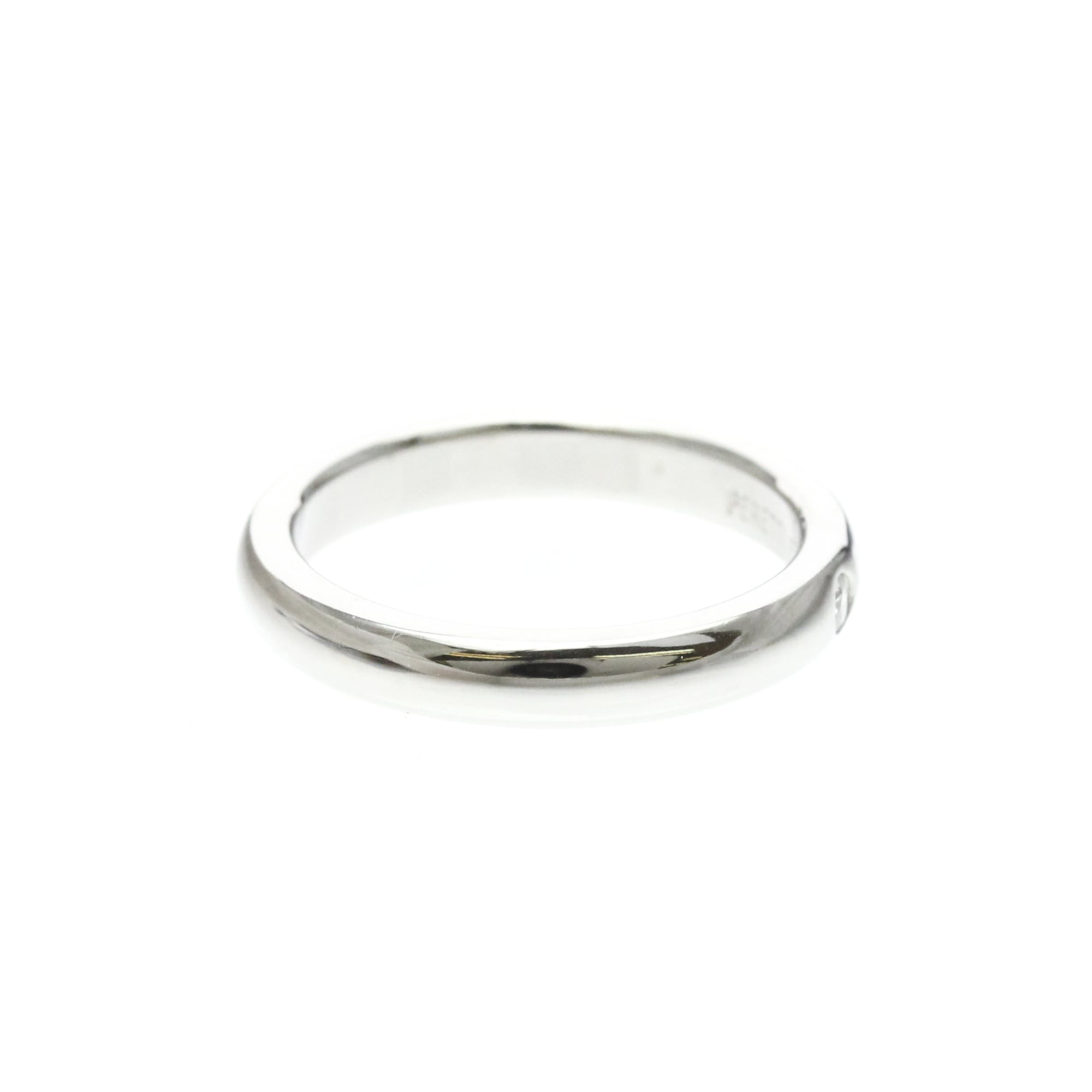 Tiffany & Co. Elsa Peretti 1 Diamond Stacking Band 950 Platinum With Diamond Silver Platinum Ring Jewelry (Pre-Owned)