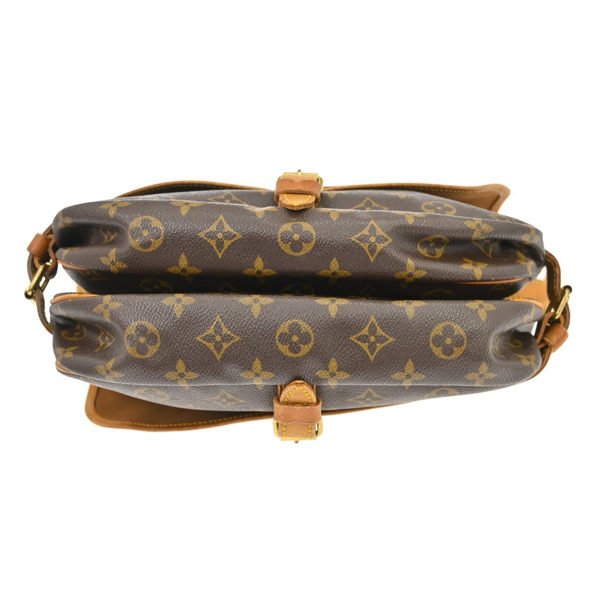 Louis Vuitton Saumur Monogram Canvas Brown Canvas Shoulder Bag Bag (Pre-Owned)