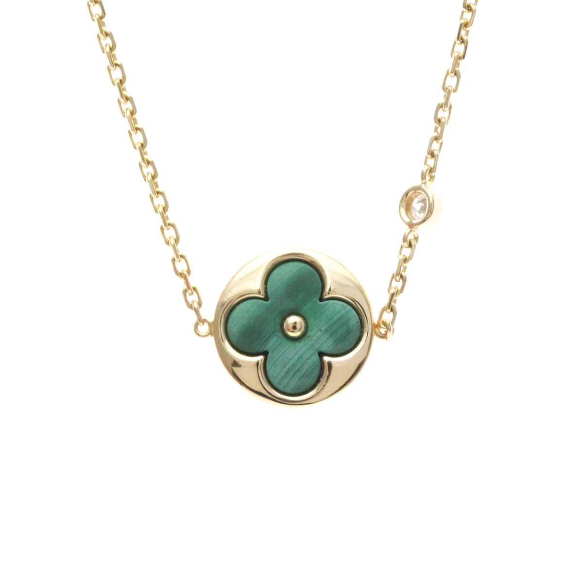 Louis Vuitton Color Blossom Bb 18K Rose Gold With Malachite And Diamond Gold Rose_Gold Bracelet Jewelry (Pre-Owned)