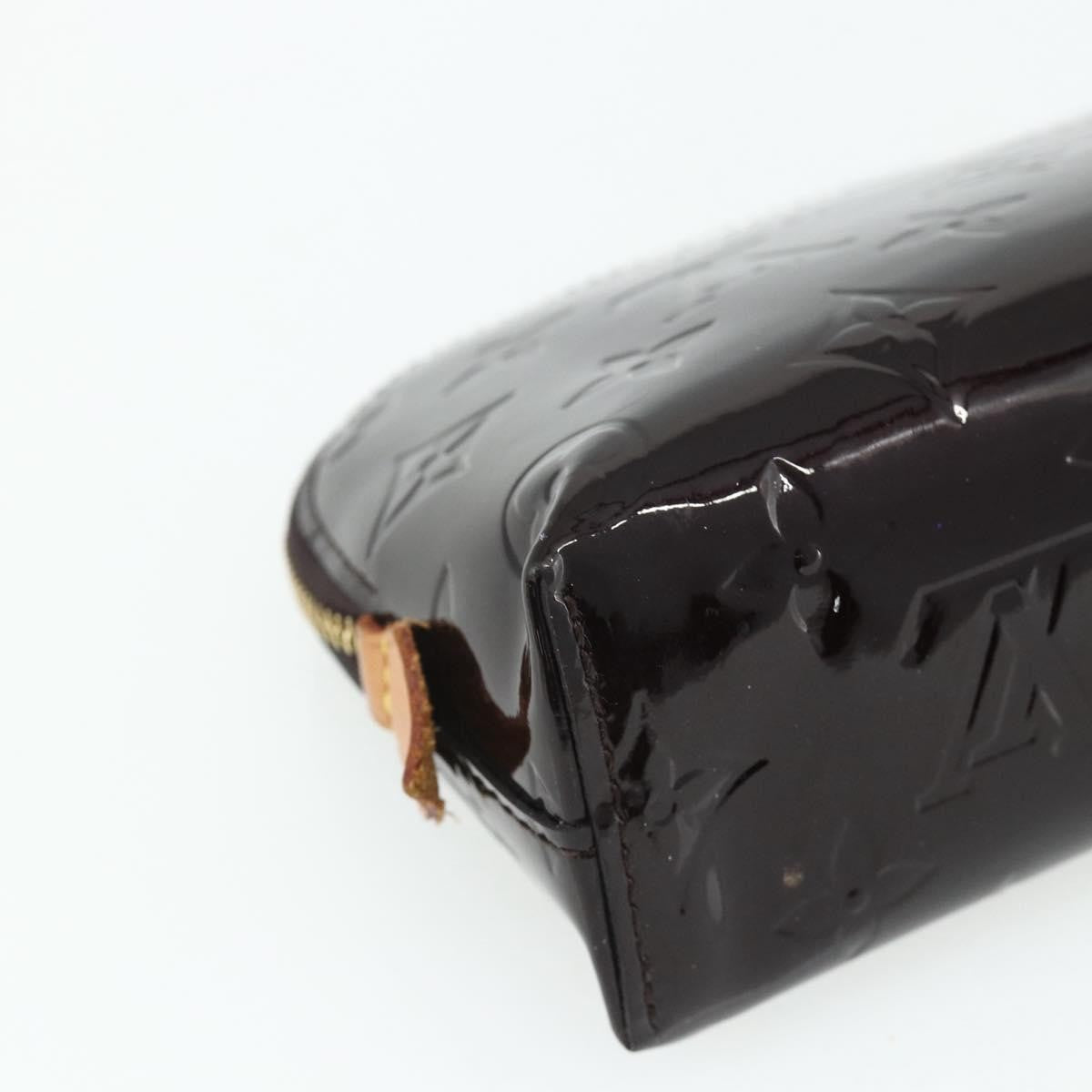 Louis Vuitton Cosmetic Monogram Vernis Burgundy Patent_Leather Toiletry Case Accessory (Pre-Owned)