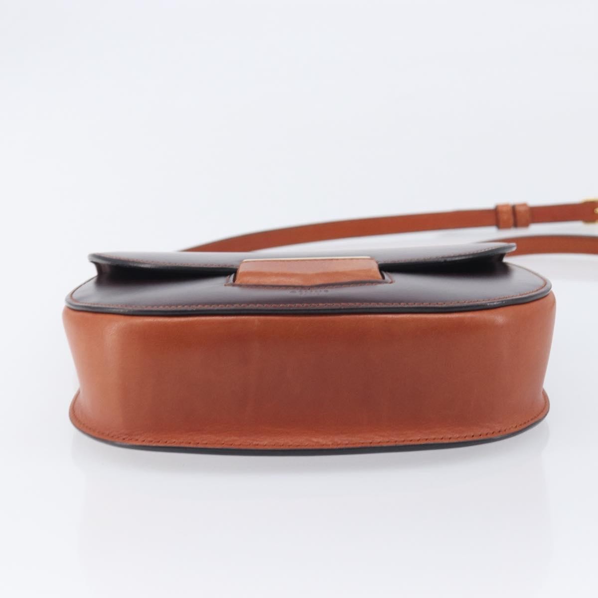 Celine Trotteur Calfskin Brown Leather Crossbody Bag Bag (Pre-Owned)
