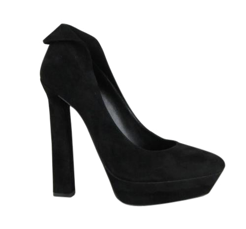 Bottega Veneta Women's Black Suede Platform Heel Pump (36.5 EU / 6.5 US)