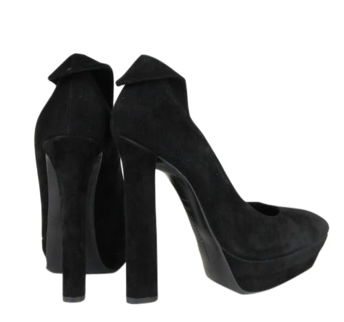 Bottega Veneta Women's Black Suede Platform Heel Pump (40 EU / 10 US)