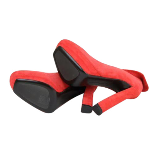 Bottega Veneta Women's Red Suede Platform Heel Pump (39.5 EU / 9.5 US)