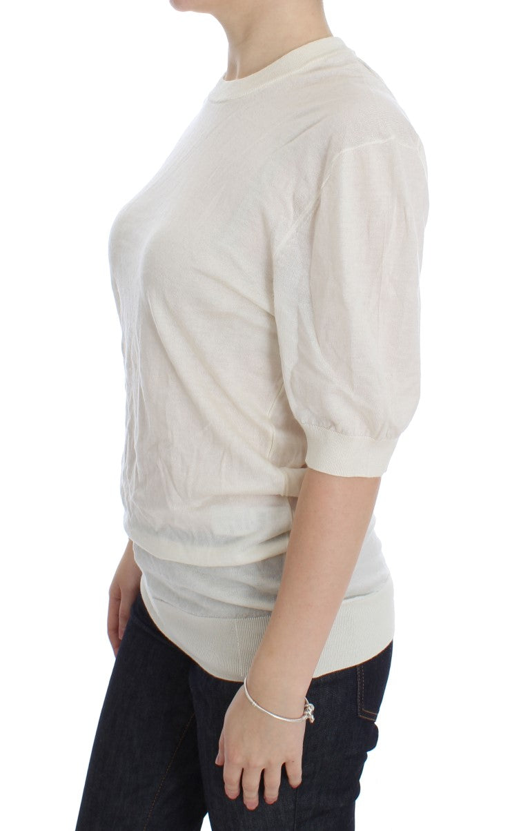 Dolce & Gabbana White 100% Cashmere Women's Sweater