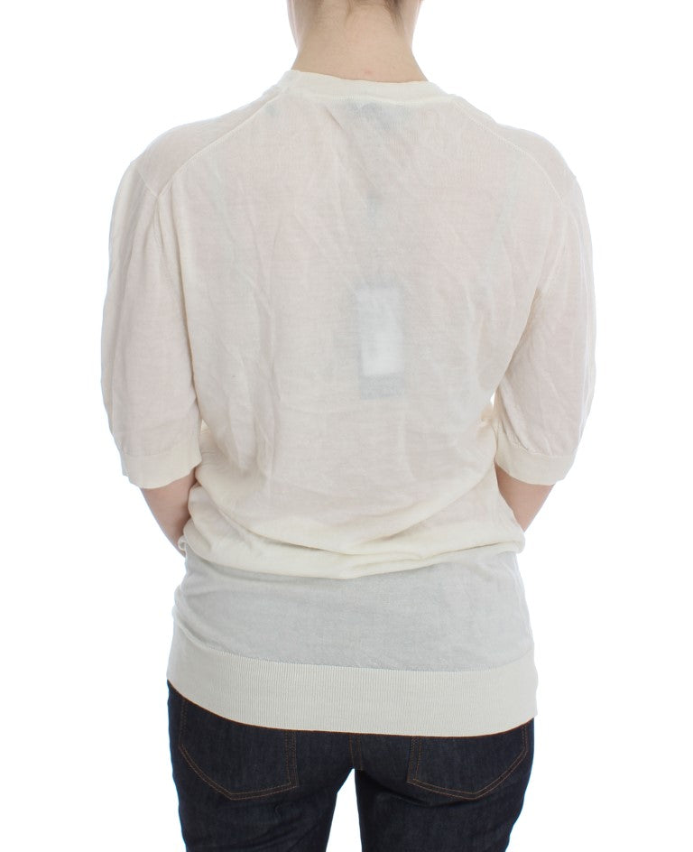 Dolce & Gabbana White 100% Cashmere Women's Sweater