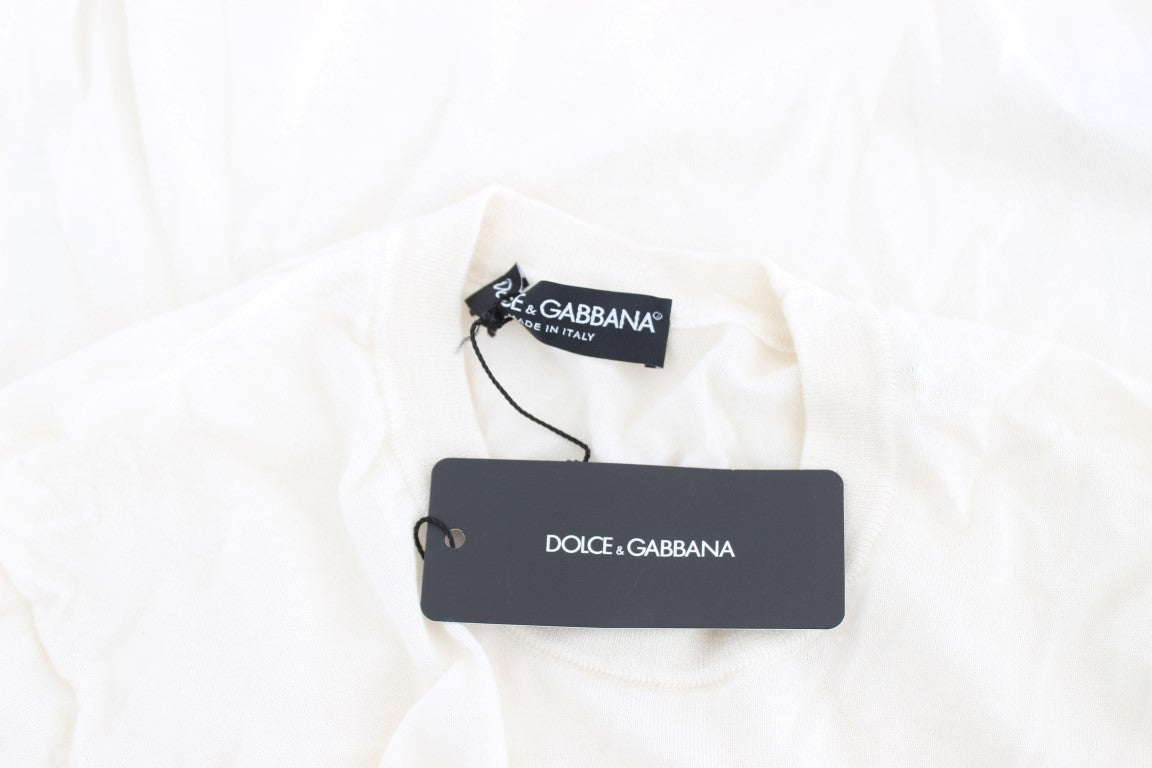 Dolce & Gabbana White 100% Cashmere Women's Sweater