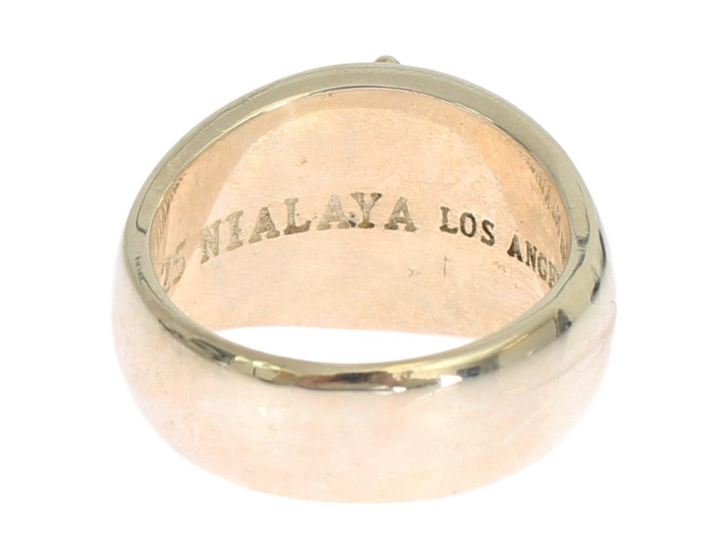 Nialaya Silver Statement Mens Men's Ring