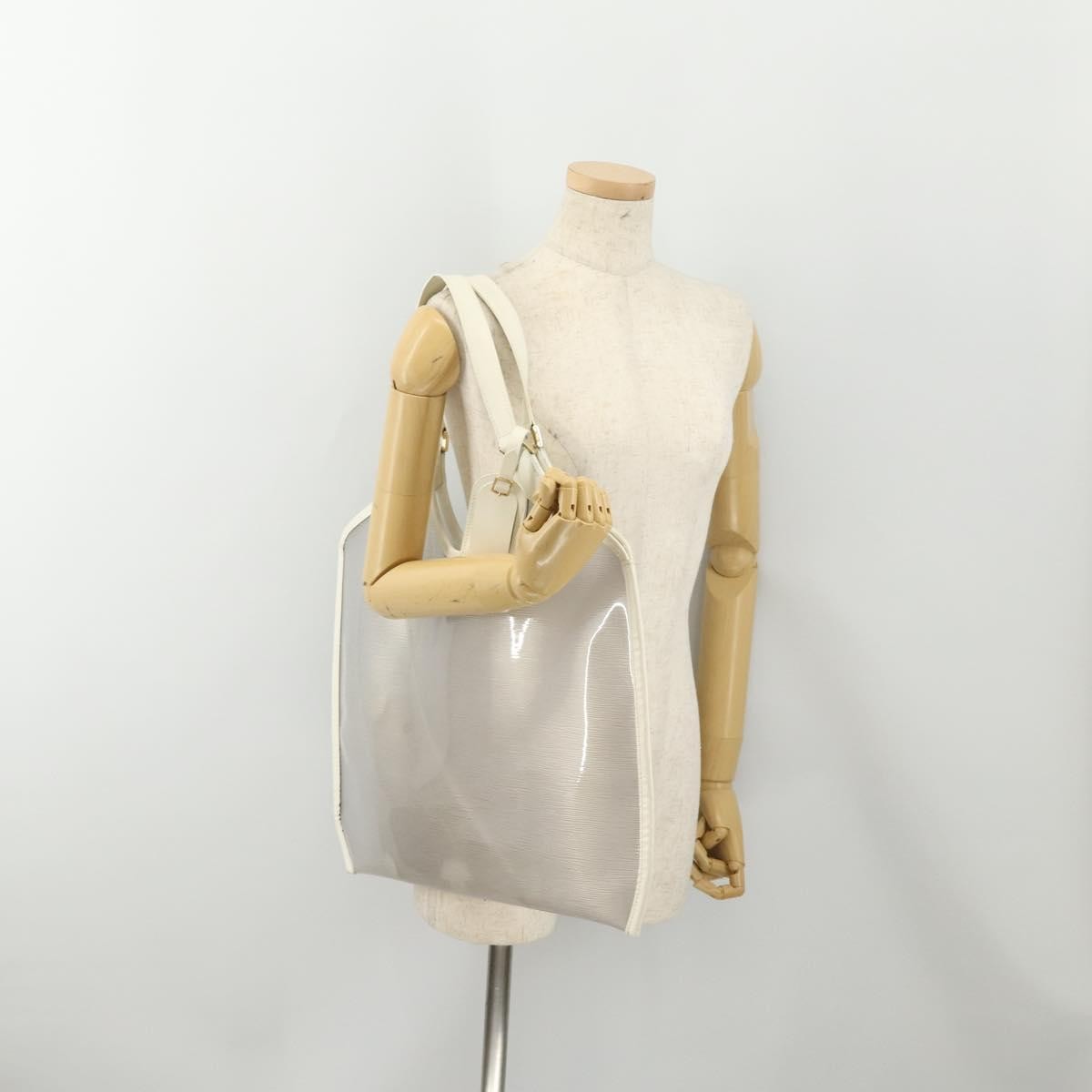 Louis Vuitton Plage Lagoon Bay Vinyl Epi Leather White Plastic Handbag (Pre-Owned)