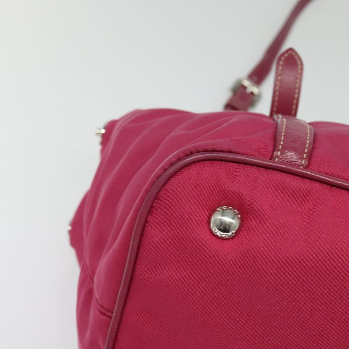 Prada Convertible Belted Hobo Tessuto With Leather Pink Nylon Shoulder Bag Bag (Pre-Owned)