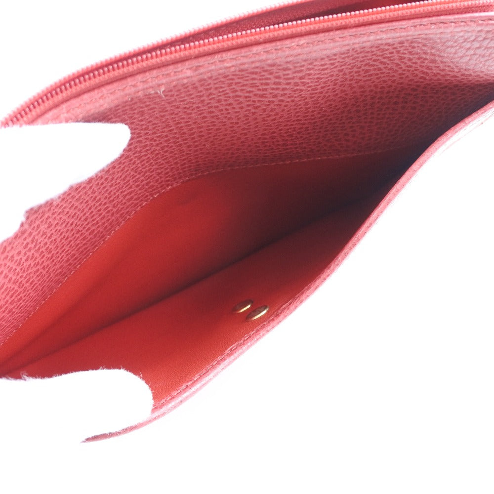 Dior Red Leather Clutch Bag (Pre-Owned)