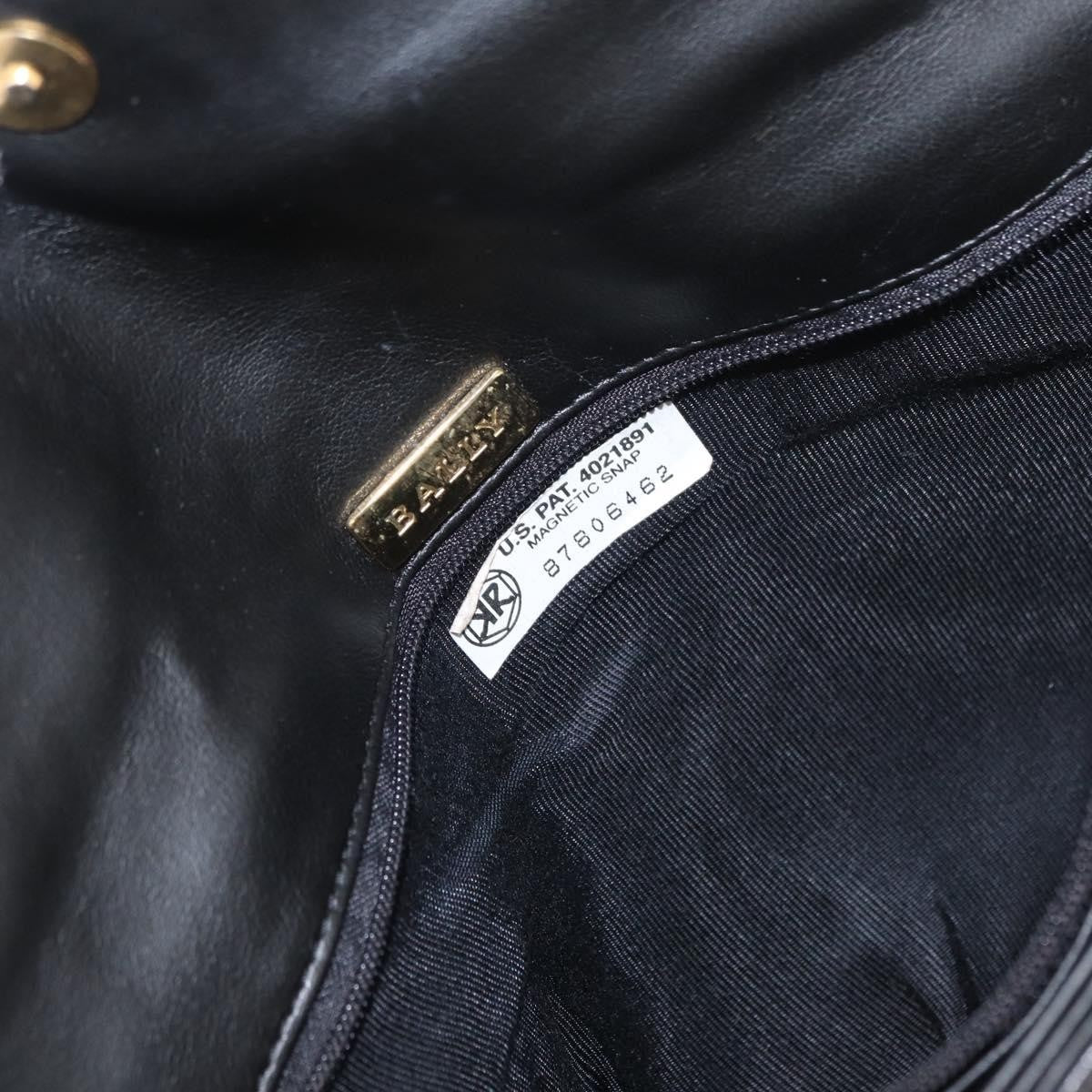 Bally Vintage Chain Quilted Leather Black Leather Shoulder Bag Bag (Pre-Owned)