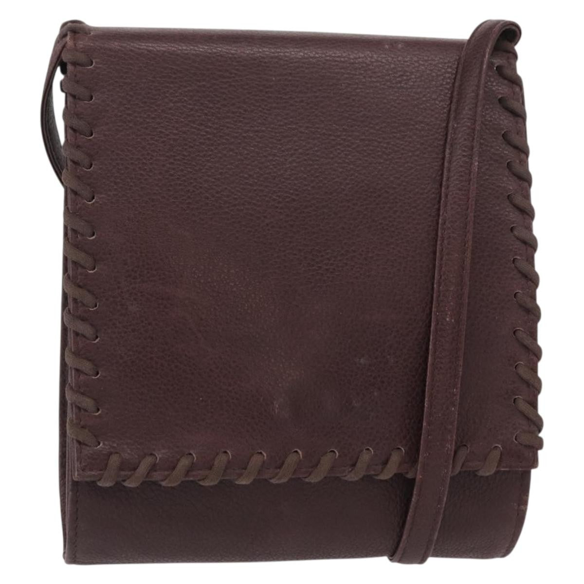 Saint Laurent Vintage Leather Purple Leather Shoulder Bag Bag (Pre-Owned)