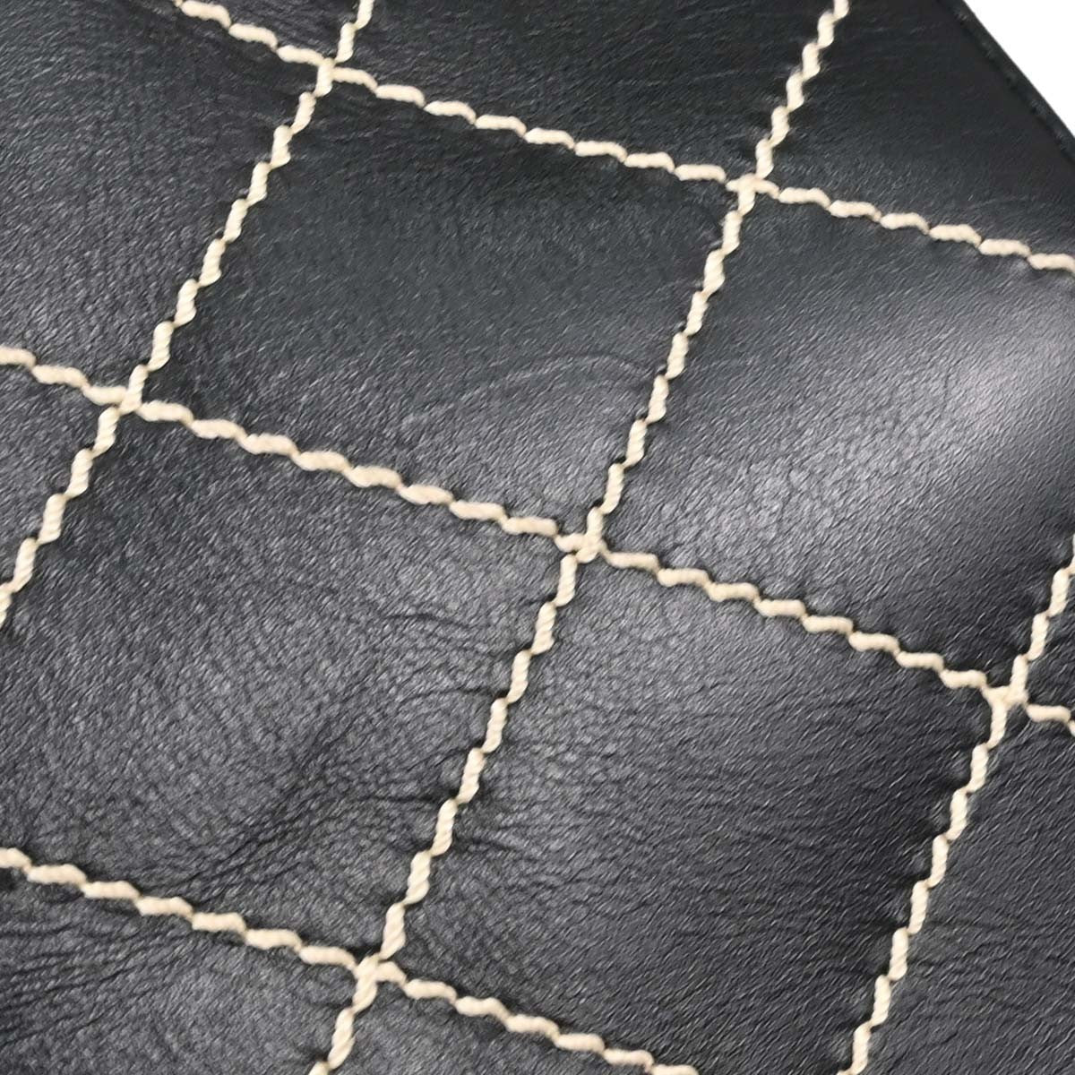Chanel Surpique Quilted Leather Black Leather Tote Bag Bag (Pre-Owned)
