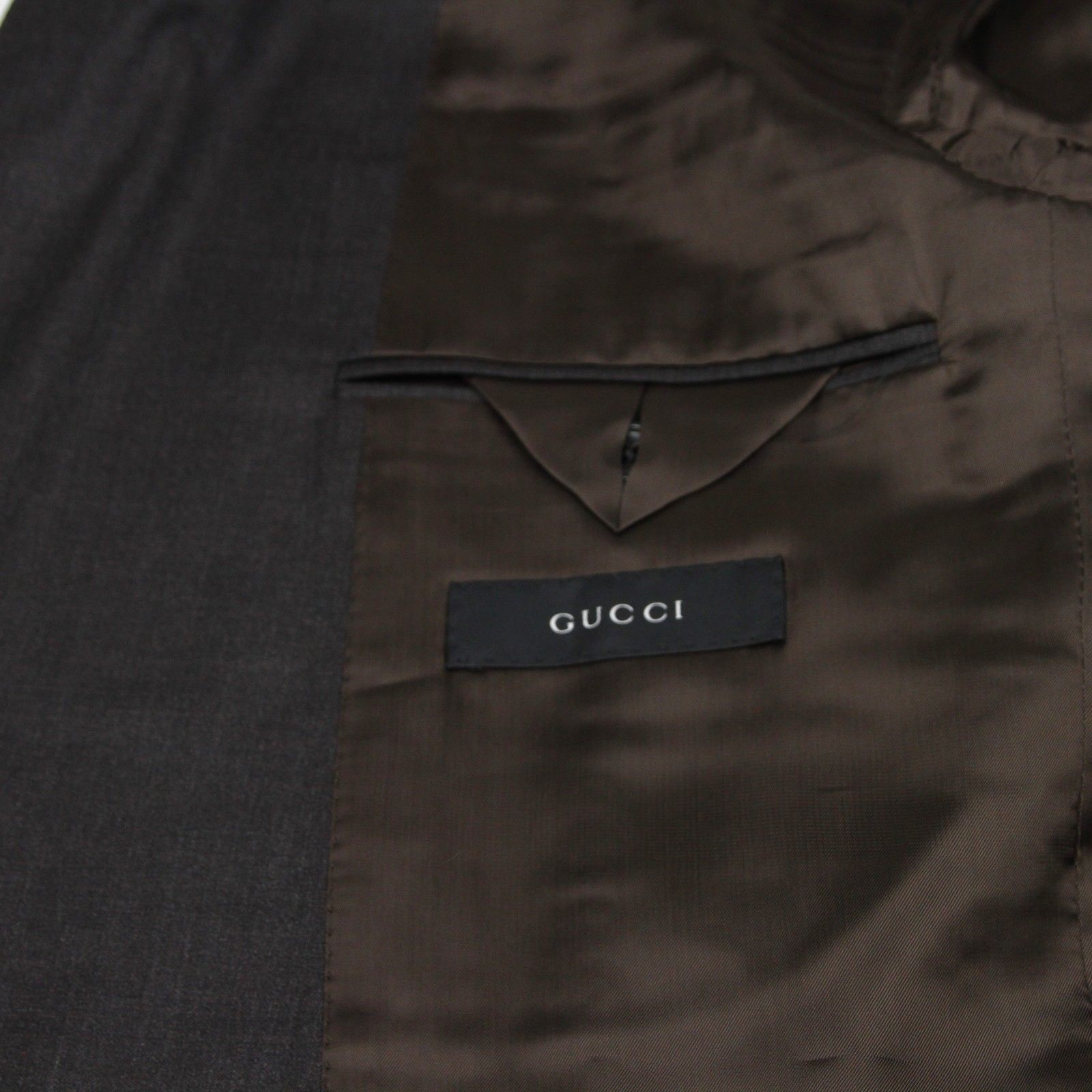 Gucci Men's Signoria Dark Brown Wool 2 Buttons Jacket